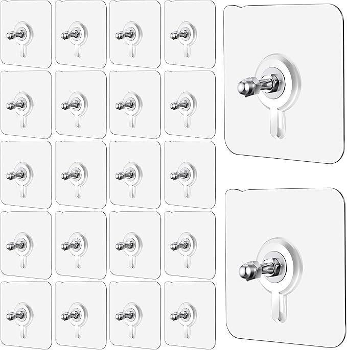 ELYATO Kitchen Wall Hook Self-Adhesive Storage Tool Keychain Jacket Towel Hook Adhesive Wall Hook (pack of 10)