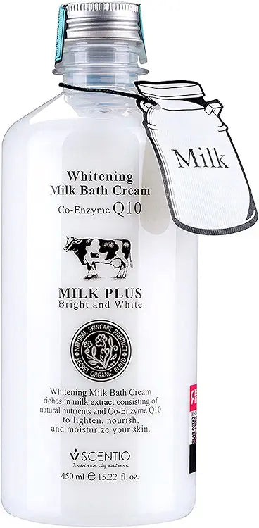 Scentio Milk Plus Organic Whitening Body Wash & Moisturizer (Cream)